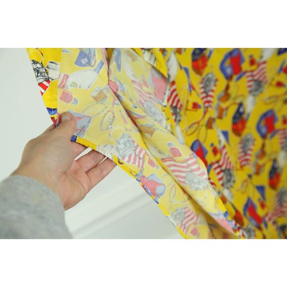 Vintage Plus Size Caftan Rayon Novelty Print Preppy Maximalist Beach Vacation - Picture 8 of 8